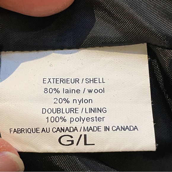 Soia & Kyo Black Wool Blend Zip Coat Size L Fits closer to M - Picture 8 of 8